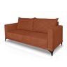 Sofá 2 Lugares 1,60m Estofado em Bouclé Terracota com Pés Metálico - Etios Lucadi Home - 1
