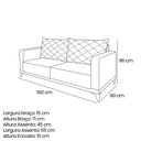 Ver mais imagens de Sofá 2 Lugares 1,60m Estofado em Bouclé Terracota com Pés Metálico - Etios Lucadi Home