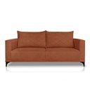 Ver imagem 3 de Sofá 2 Lugares 1,60m Estofado em Bouclé Terracota com Pés Metálico - Etios Lucadi Home