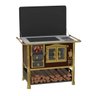 FOGAO A LENHA N 2 LUDWIG VITREO PREMIUM TABACO COM TAMPA SE - 1