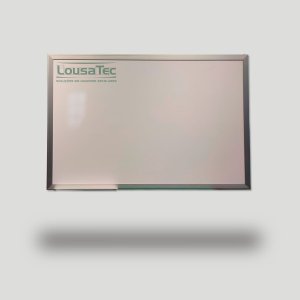 Quadro Branco Liso Reto 060x040cm - Lousa Profissional - Moldura de Alumínio