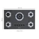 Ver imagem 6 de COOKTOP 5 BOCAS VENAX SOGNARE TRIPLA CHAMA PRETO GAS GLP