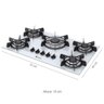 COOKTOP 5 BOCAS VENAX SOGNARE BRANCO GAS GLP - 3