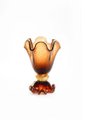 Ver imagem 1 de Vaso Em Cristal Murano Marrom Com Ouro 24 K - São Marcos
