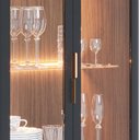 Ver imagem 7 de Cristaleira 2 Portas 1 Gaveta Guanabara 176x72 Cm Preto Noce Milano Colibri