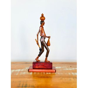 Escultura Homem da Foice - Mestre Carlos B - Sertânia - Decoração Madeira