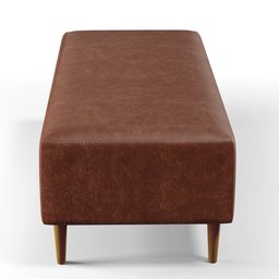 Puff Decorativo Sala de Estar Bali W01 Pés Palito 120x50cm Couríssimo Marrom - 5