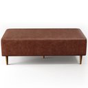 Ver imagem 6 de Puff Decorativo Sala de Estar Bali W01 Pés Palito 120x50cm Couríssimo Marrom