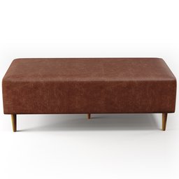 Puff Decorativo Sala de Estar Bali W01 Pés Palito 120x50cm Couríssimo Marrom - 6