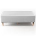 Ver imagem 6 de Puff Decorativo Sala de Estar Bali W01 Pés Palito 120x50cm Corano Branco