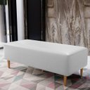 Ver imagem 1 de Puff Decorativo Sala de Estar Bali W01 Pés Palito 120x50cm Corano Branco