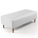 Ver imagem 2 de Puff Decorativo Sala de Estar Bali W01 Pés Palito 120x50cm Corano Branco