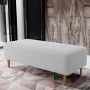 Ver imagem 2 de Kit 2 Puffs Decorativos Sala de Estar Bali W01 Pés Palito 120x50cm Linho Cinza