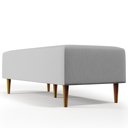 Ver mais imagens de Kit 2 Puffs Decorativos Sala de Estar Bali W01 Pés Palito 120x50cm Linho Cinza