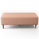 Ver imagem 6 de Puff Decorativo Sala de Estar Bali W01 Pés Palito 120x50cm Linho Rosê