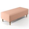 Puff Decorativo Sala de Estar Bali W01 Pés Palito 120x50cm Linho Rosê - 1