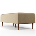 Ver imagem 5 de Puff Decorativo Sala de Estar Bali W01 Pés Palito 120x50cm Linho Bege Escuro