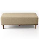 Ver imagem 7 de Puff Decorativo Sala de Estar Bali W01 Pés Palito 120x50cm Linho Bege Escuro