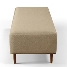 Puff Decorativo Sala de Estar Bali W01 Pés Palito 120x50cm Linho Bege Escuro - 6