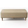 Puff Decorativo Sala de Estar Bali W01 Pés Palito 120x50cm Linho Bege Escuro - 7