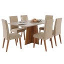 Ver imagem 1 de Conjunto Sala de Jantar Mesa 1,60m Moove 6 Cadeiras Milano Viero