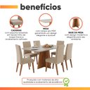 Ver imagem 5 de Conjunto Sala de Jantar Mesa 1,60m Moove 6 Cadeiras Milano Viero