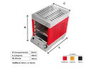 Ver imagem 3 de Churrasqueira a Gás Vertical sem Fumaça - Flame Dinoxx - Gás Glp - Laranja
