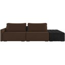 Ver imagem 3 de Sofá Ilha Modular para Sala 232cm com Puff Dublin K01 Veludo Marrom e Sintético Preto - Lyam Decor