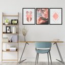 Ver imagem 3 de KIT Quadros Decorativos Rosa Coração Love Quarto Sala 3 pçs