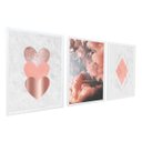 Ver imagem 2 de Conjunto Quadro Decorativo Moldura Rose Feminino Coração
