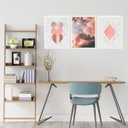 Ver imagem 3 de Conjunto Quadro Decorativo Moldura Rose Feminino Coração