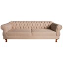 Ver imagem 1 de Sofá Chesterfield Capitone Elisabeth linho Bege 1,80CM