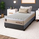 Ver imagem 1 de Cama Box Solteirão Alford com Colchão Molas Ensacadas 96x203x66 Cinza