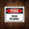 Kit 10 Placas Perigo Sólido Inflamável - 1