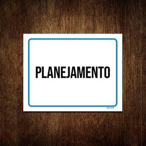 Kit 3 Placas Ambiente Sinalização Setor Planejamento
