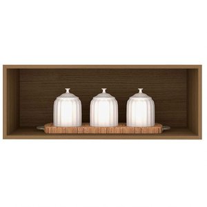 Armário Aéreo Nicho Geladeira Evidence Sem Porta Poliman Móveis Carvalho