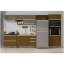 Ver imagem 4 de Armário Aéreo Nicho Geladeira Evidence Sem Porta Poliman Móveis Carvalho