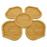 Petisqueira Bambu Flor Com 5 Divisórias 30X30Cm - 1