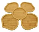 Ver imagem 1 de Petisqueira Bambu Flor Com 5 Divisórias 30X30Cm