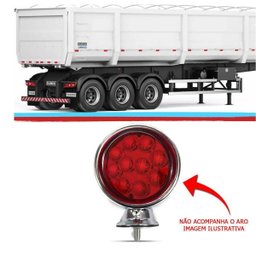 Kit 4 Lanterna Sinaleira 10 Led Adaptação 12V Vermelho - 5