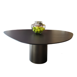 Mesa de Jantar Orgânica Holanda 120x100cm Madeira Ébano - 1
