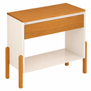 Ver imagem 6 de Aparador Buffet Líbano 90cm MDF com Gaveta e Pés Madeira Maciça Off White com Nature