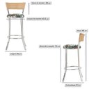 Ver imagem 6 de Banqueta Bistro para Bar, Cozinha, Balcão em Alumínio e Fibra Tc Zanutto 5 Unidades Ráfia Z27