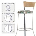 Ver imagem 3 de Banqueta Bistro para Bar, Cozinha, Balcão em Alumínio e Fibra Tc Zanutto 5 Unidades Ráfia Z27