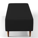Ver imagem 7 de Kit 2 Puffs Decorativos Sala de Estar Bali W01 Pés Palito 120x50cm Corano Preto