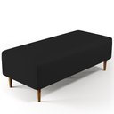 Ver imagem 3 de Kit 2 Puffs Decorativos Sala de Estar Bali W01 Pés Palito 120x50cm Corano Preto