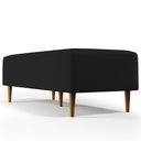 Ver mais imagens de Kit 2 Puffs Decorativos Sala de Estar Bali W01 Pés Palito 120x50cm Corano Preto