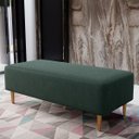 Ver imagem 1 de Puff Decorativo Sala de Estar Bali W01 Pés Palito 120x50cm Linho Verde Musgo
