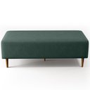 Ver imagem 6 de Puff Decorativo Sala de Estar Bali W01 Pés Palito 120x50cm Linho Verde Musgo