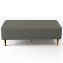 Ver imagem 5 de Puff Decorativo Sala de Estar Bali W01 Pés Palito 120x50cm Corano Cinza